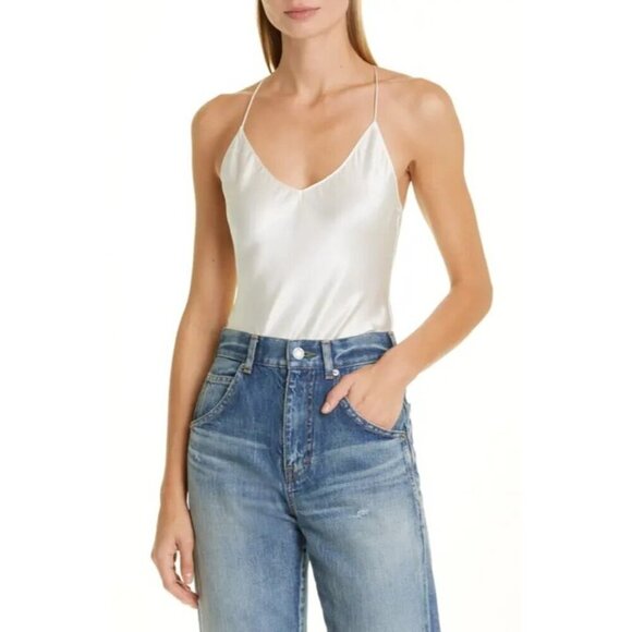 NILI LOTAN Desiree Cami Top in Ivory Small New Womens Sleeveless Tank - Picture 11 of 14